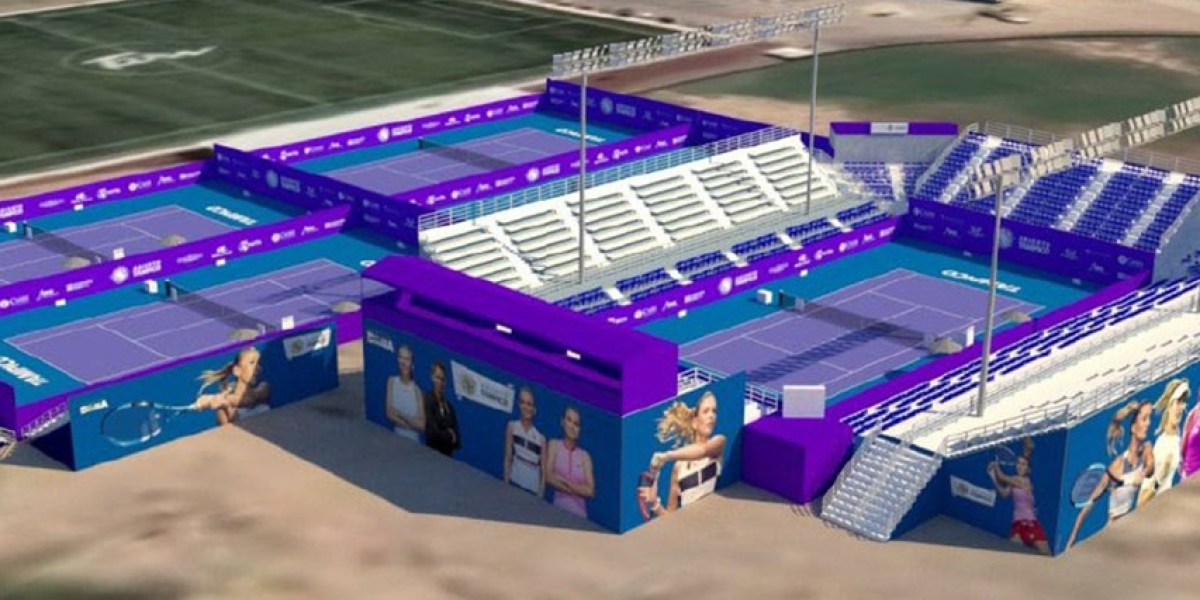 Estadio de Tenis en Tampico toma forma para el Abierto femenino del WTA Tour