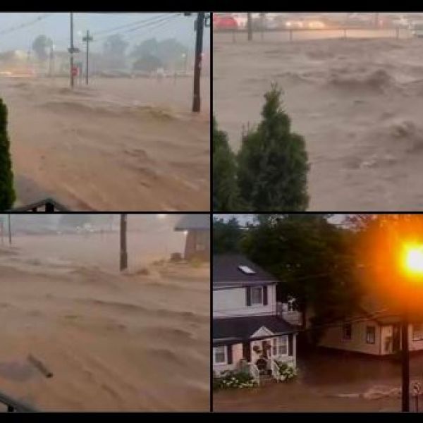 Lluvias intensas ahora causan inundaciones en Nueva York y Nueva Jersey; dejan a miles sin luz
