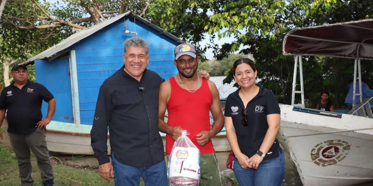 Apoya Armando Martínez a pescadores de la ribera del Tamesí