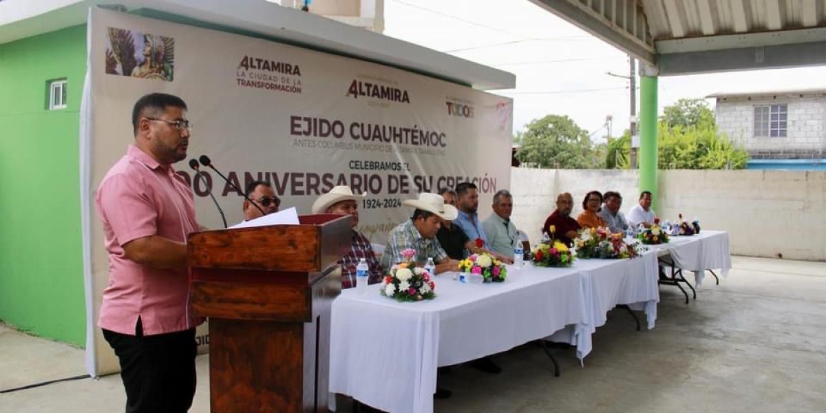 Conmemoran el centenario del Ejido Cuauhtémoc