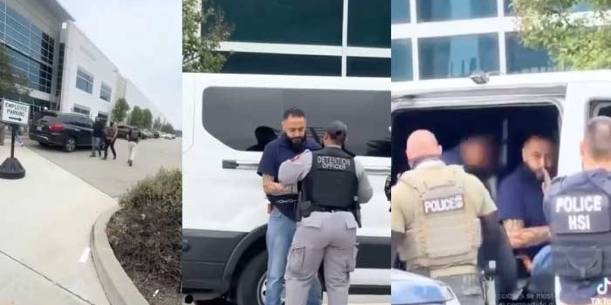 Desgarradora despedida de hija con su padre detenido en redada en EU