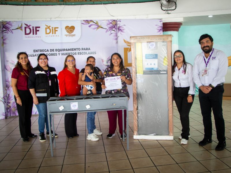 Continúa DIF Tamaulipas equipando desayunadores escolares y comedores comunitarios