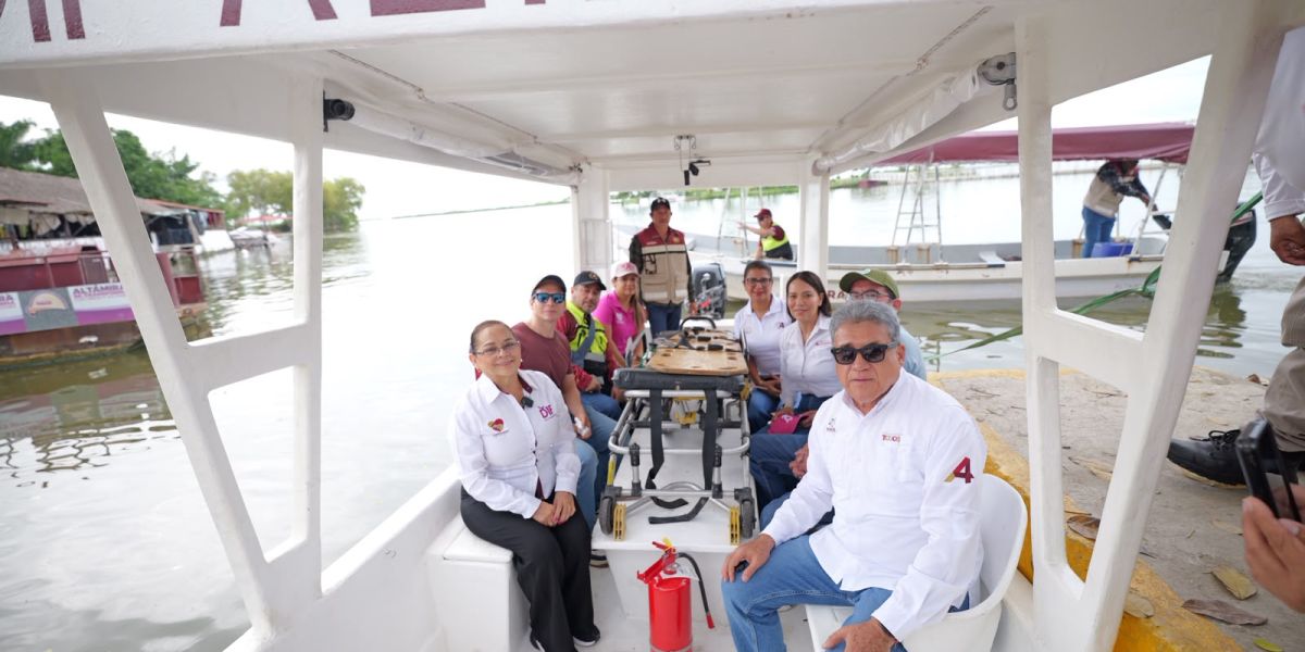 Ponen en funcionamiento “Ambulancha” el Gobierno Municipal y DIF Altamira