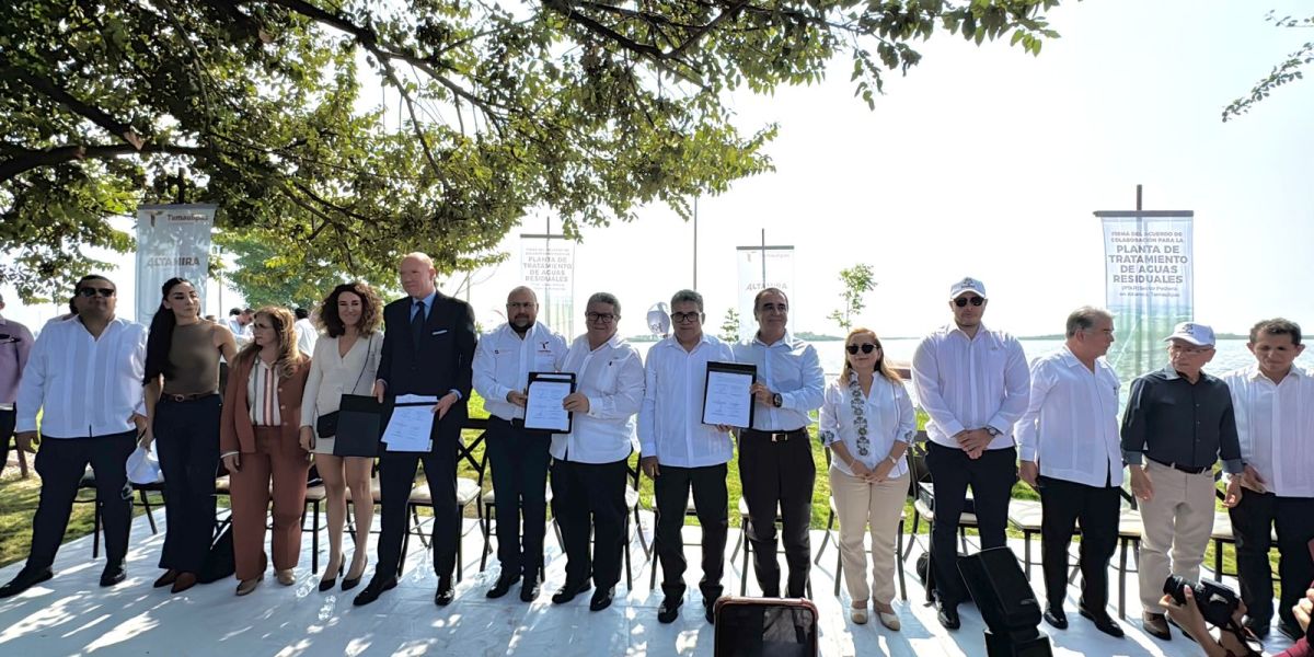 Encabeza Armando Martínez acuerdo para construir la PTAR en Altamira
