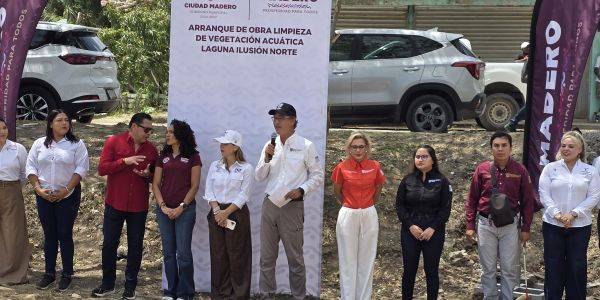 Impulsan rehabilitación de lagunas en Ciudad Madero previo a temporada de lluvias
