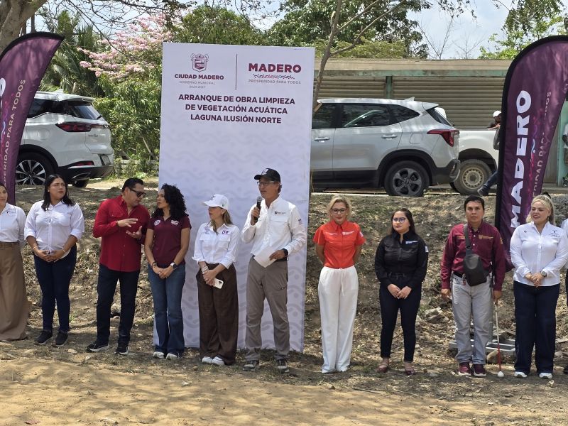 Impulsan rehabilitación de lagunas en Ciudad Madero previo a temporada de lluvias