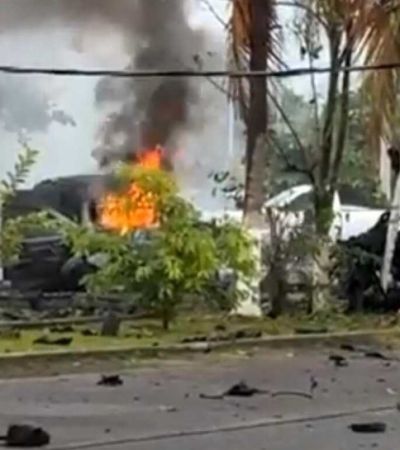Explota en Michoacán coche bomba con conductor dentro