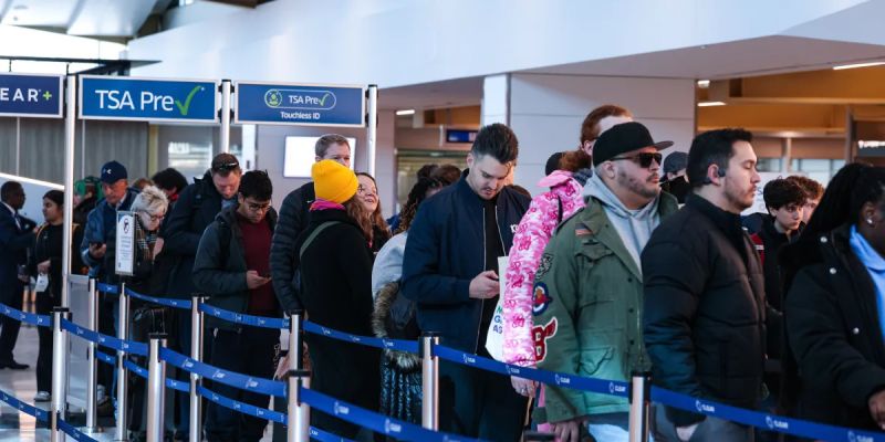 Reportan largas filas y retrasos de vuelos en aeropuertos de EU por el cierre parcial de Seguridad Nacional