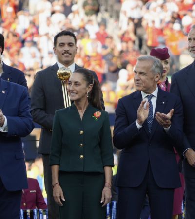 Destaca Claudia Sheinbaum ‘amistad’ entre México, EU y Canadá tras Mundial 