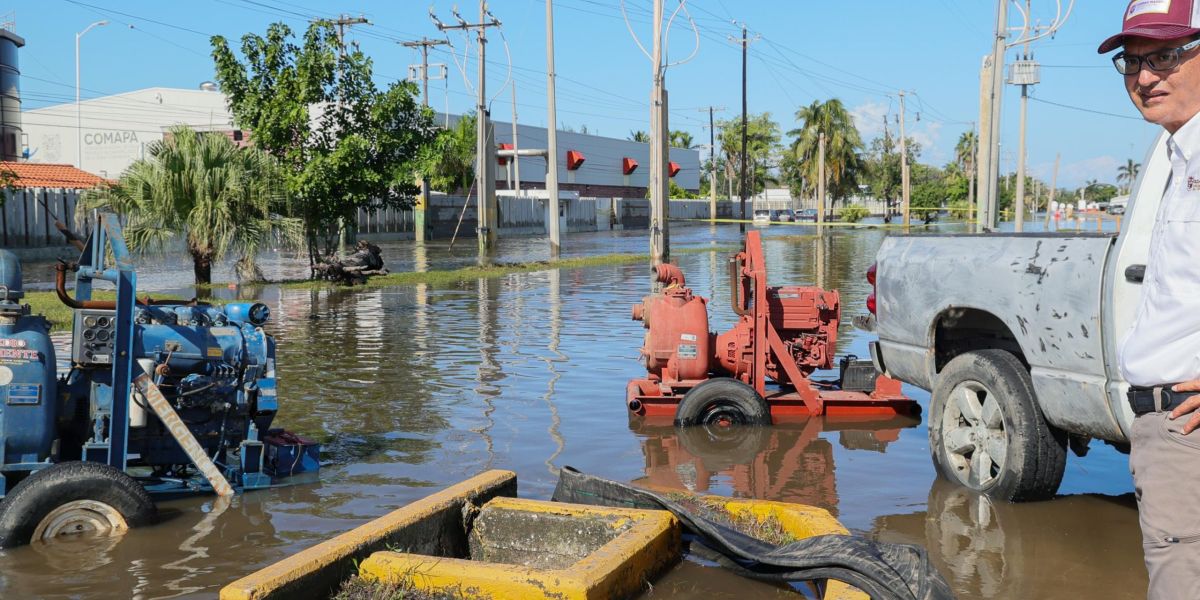 Erasmo ordena instalar 7 bombas para rápido desfogue de agua en la Hipódromo