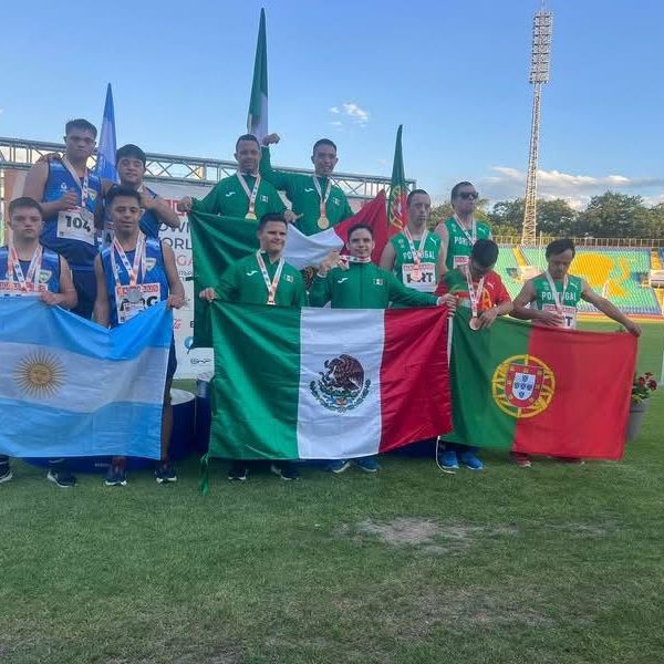 Ganan tamaulipecos oro y plata en Mundial de Atletismo para atletas con síndrome de Down