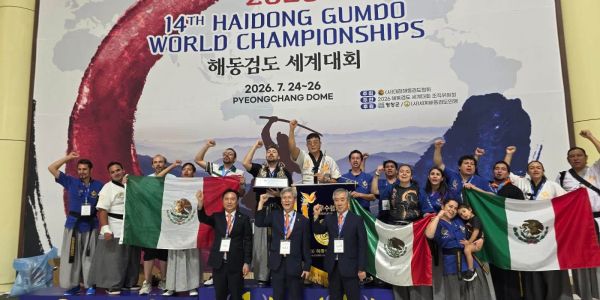 Ocho tamaulipecos lograron el primer título mundial de Haidong Gumdo para México en Corea del Sur