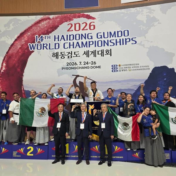 Ocho tamaulipecos lograron el primer título mundial de Haidong Gumdo para México en Corea del Sur