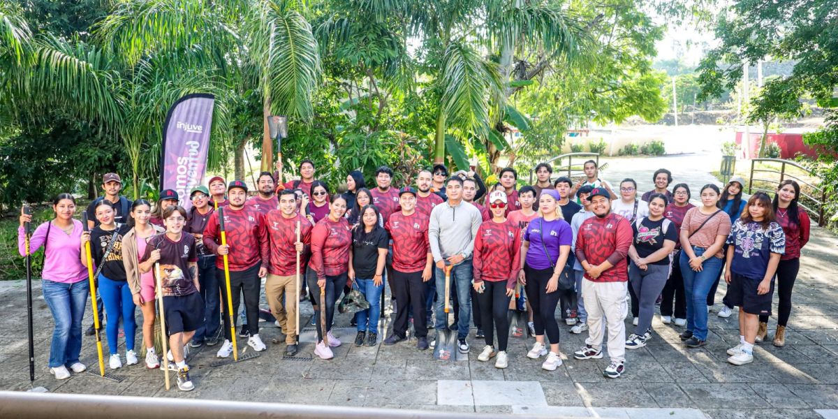 Realiza INJUVE  jornada de Tequios en el Parque de Bienestar “La Loma” de Ciudad Victoria