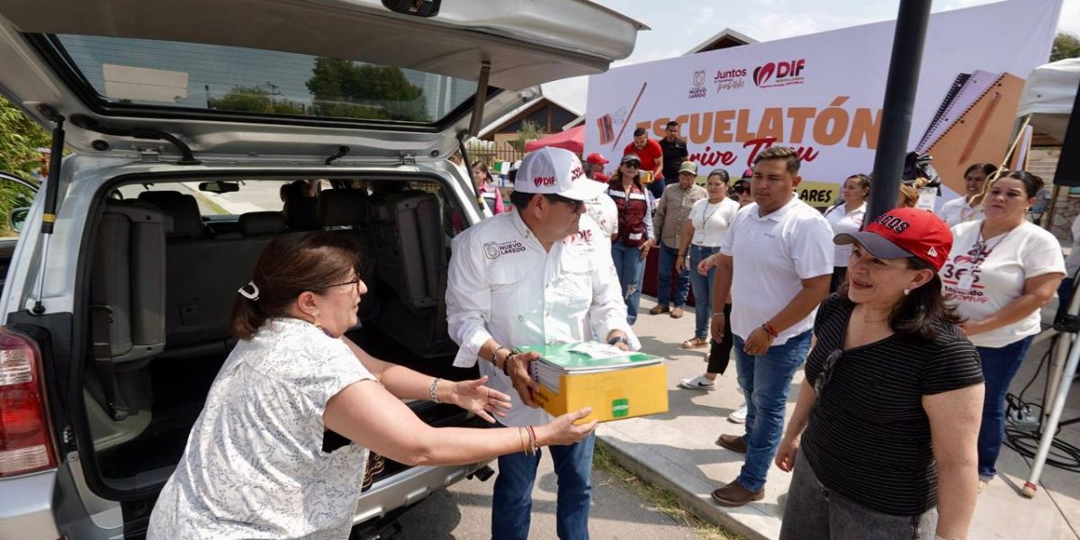 Se suman ciudadanos y organismos a ‘escuelatón 2025’ para apoyar con útiles escolares a niñas y niños de Nuevo Laredo