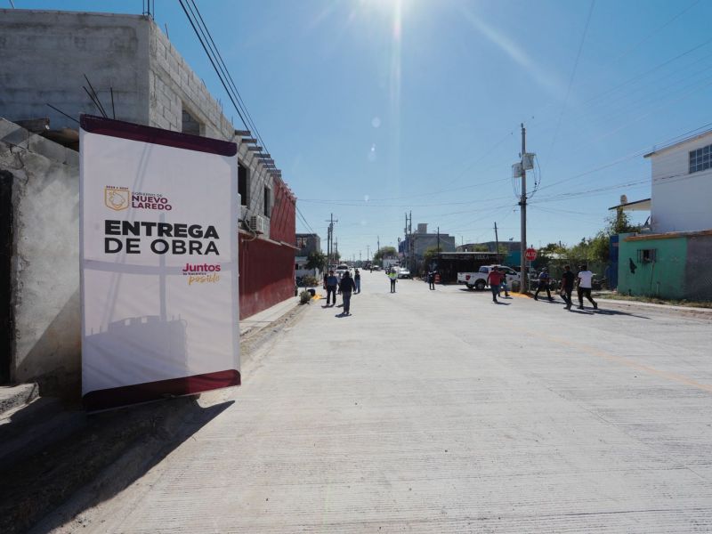 Alcaldesa Carmen Lilia Canturosas transforma colonia Los Olivos con más de 14 millones de pesos en obras de repavimentación