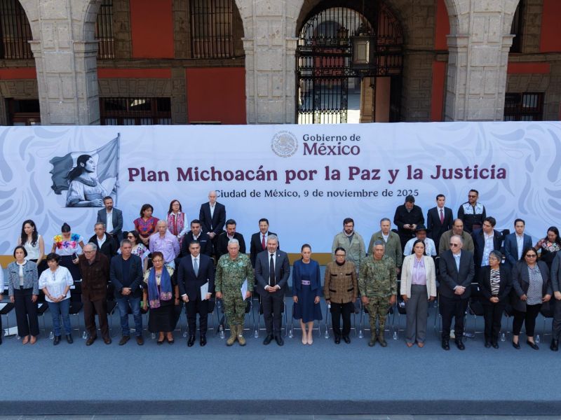 Presidenta presenta los 12 ejes del Plan Michoacán por la Paz y la Justicia