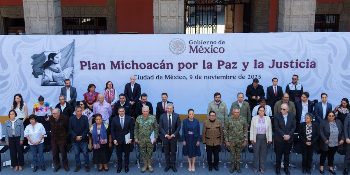 Presidenta presenta los 12 ejes del Plan Michoacán por la Paz y la Justicia