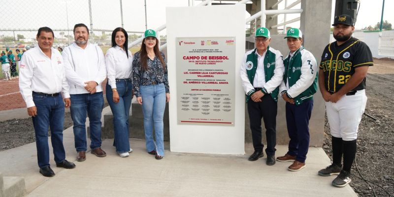 Inauguran renovado campo de béisbol en el ITNL