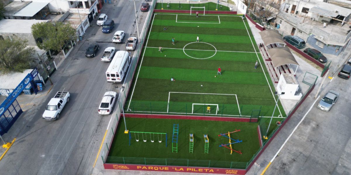 Carmen Lilia Canturosas entrega obras de infraestructura deportiva y bienestar comunitario en colonia Nueva Era