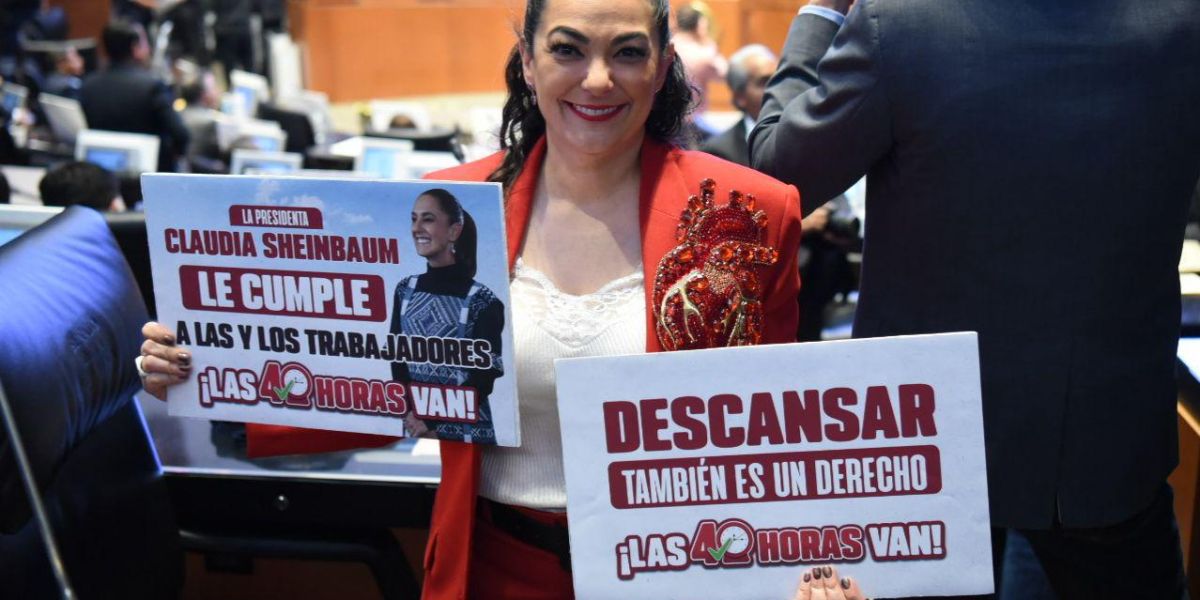 Aprobación de la reforma constitucional para reducir 40 horas beneficiará a 13.4 millones de personas trabajadoras, senadora Olga Sosa