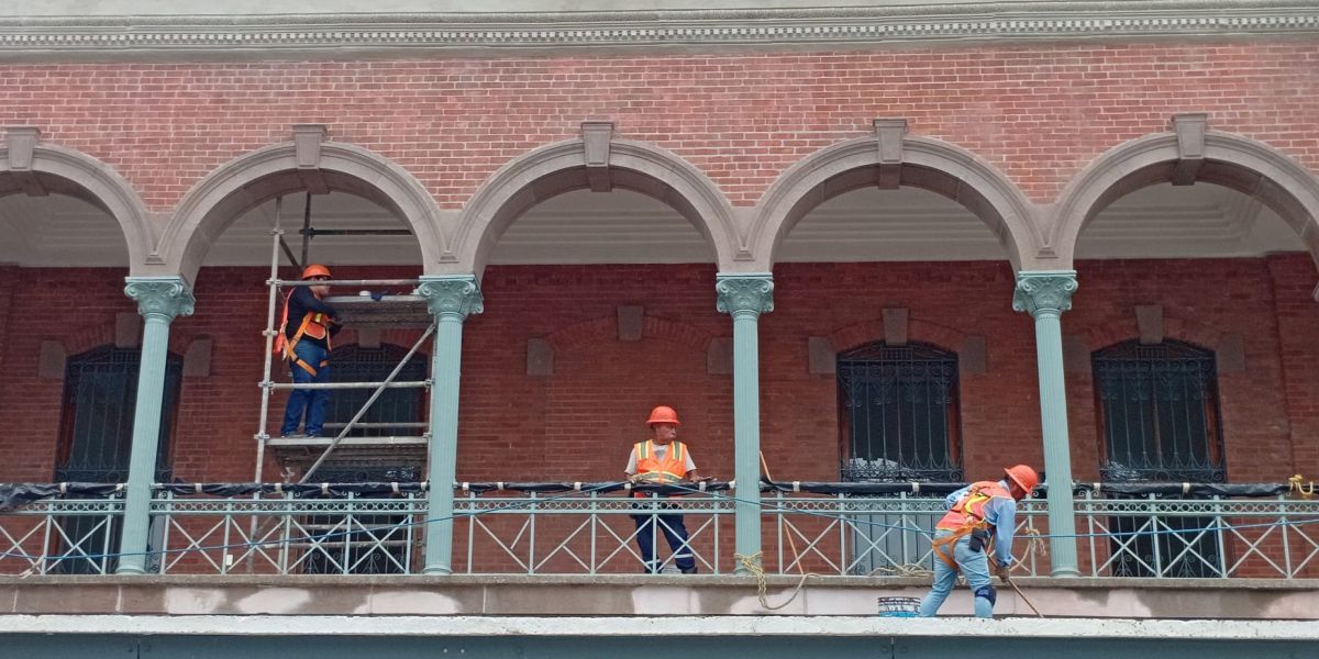 Avanzan los trabajos de restauración del edificio de la Aduana Marítima de Tampico