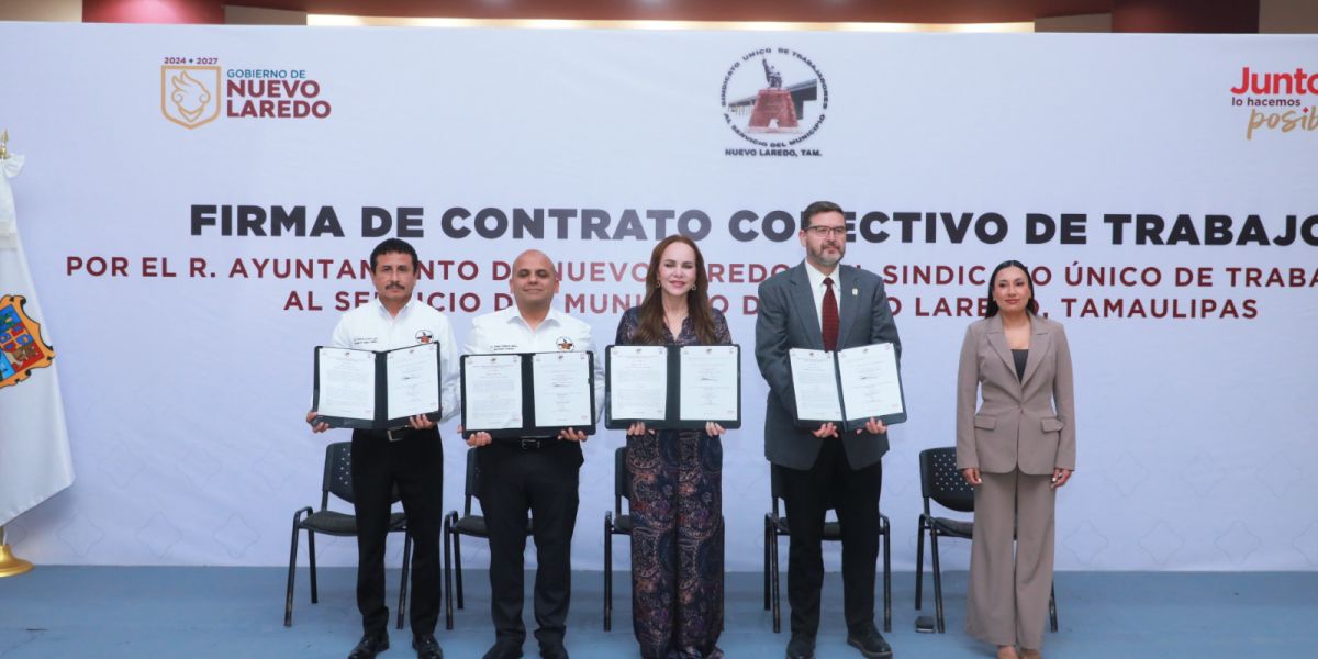 Refrenda alcaldesa Carmen Lilia Canturosas compromiso con trabajadores municipales