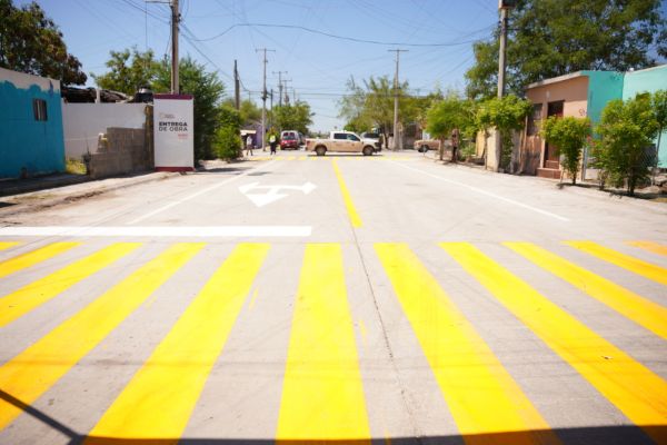 Gobierno de Carmen Lilia Canturosas beneficia a familias de Los Olivos 1 y 2 con vialidades renovadas