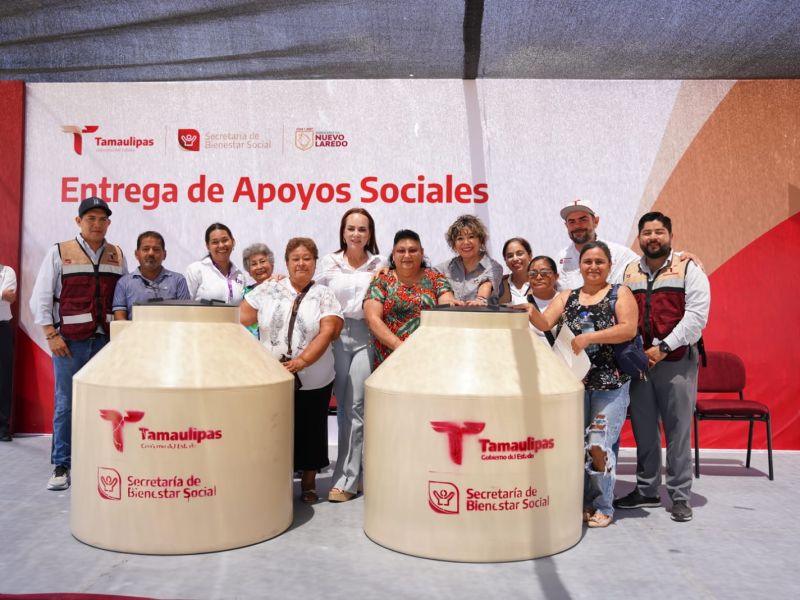 Sinergia entre gobierno de Tamaulipas y Carmen Lilia lleva bienestar a familias neolaredenses