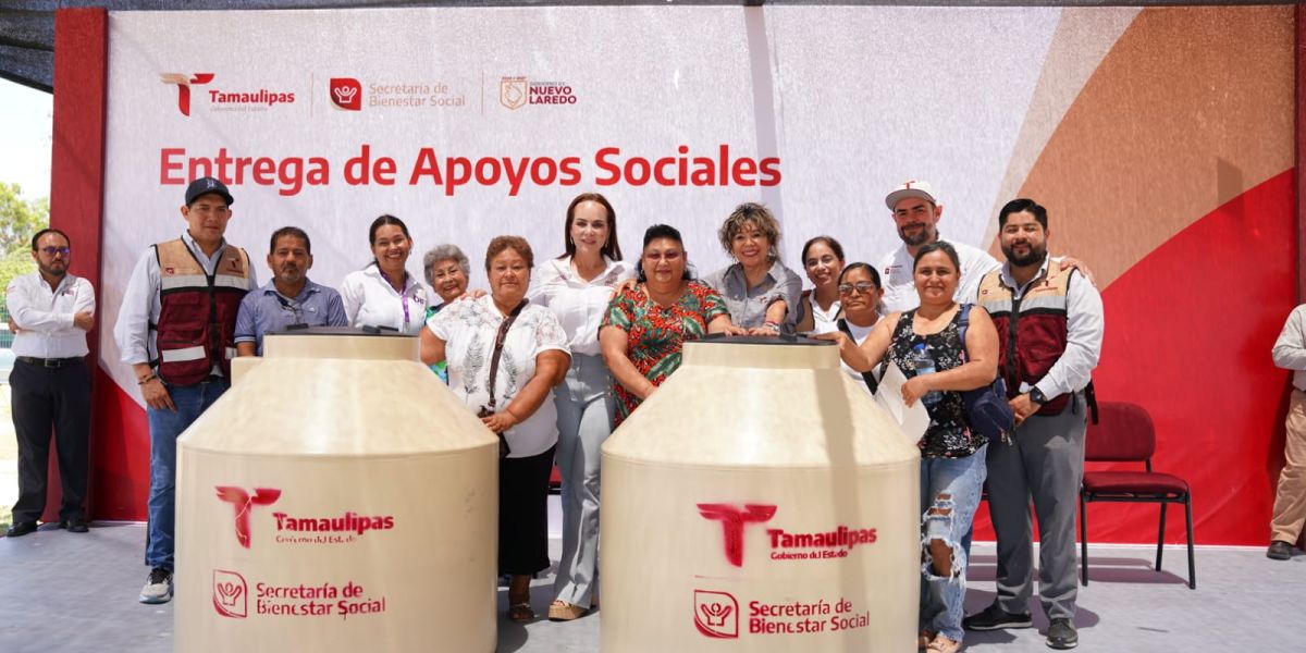 Sinergia entre gobierno de Tamaulipas y Carmen Lilia lleva bienestar a familias neolaredenses