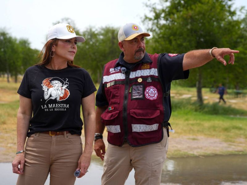 Supervisa Carmen Lilia Canturosas creciente del río bravo y despliega operativo de protección civil