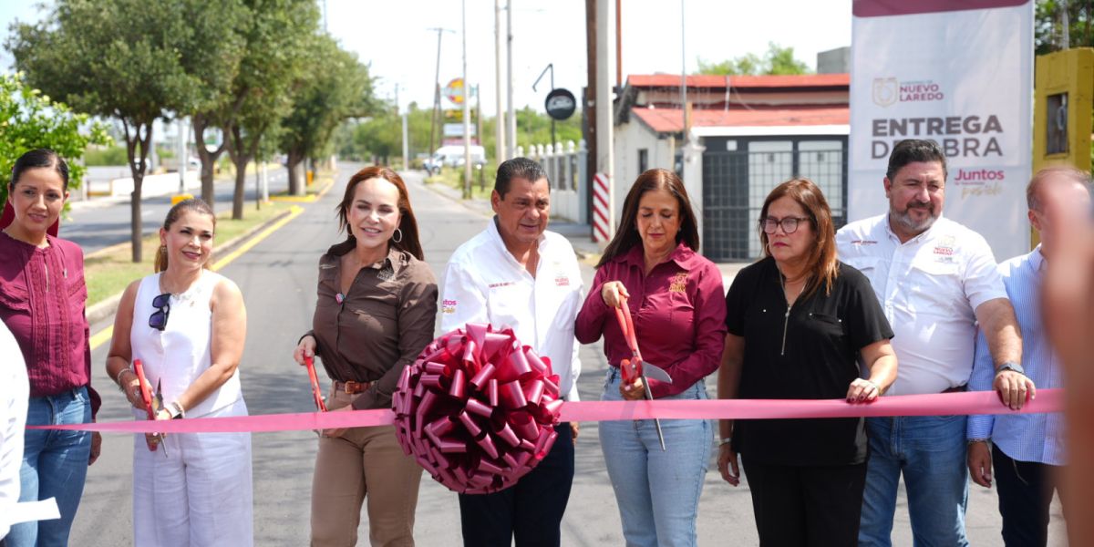 Moderniza Carmen Lilia Canturosas avenida Ruiz Cortínez; fortalece movilidad en uno de los corredores comerciales de Nuevo Laredo