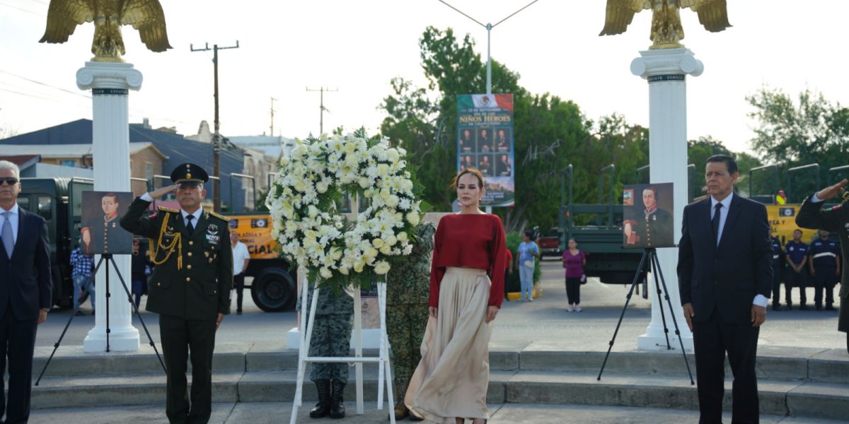 Encabeza Carmen Lilia Canturosas conmemoración de la gesta heroica de los niños héroes