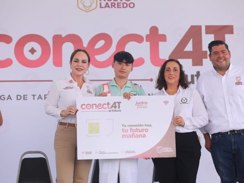 Carmen Lilia marca precedente en Tamaulipas con conéctat: conectividad móvil gratuita para 10 mil universitarios