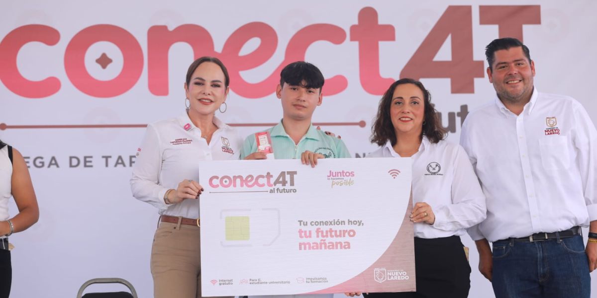 Carmen Lilia marca precedente en Tamaulipas con conéctat: conectividad móvil gratuita para 10 mil universitarios