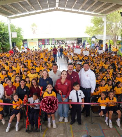 Alcaldesa Carmen Lilia construye mejores espacios para aprender con 4.2 mdp en obras educativas