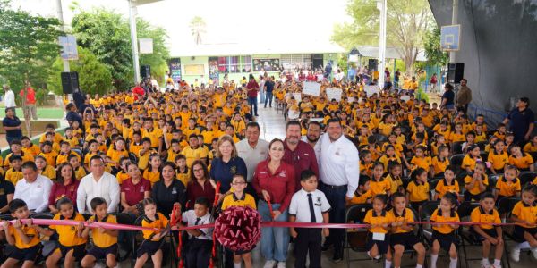 Alcaldesa Carmen Lilia construye mejores espacios para aprender con 4.2 mdp en obras educativas