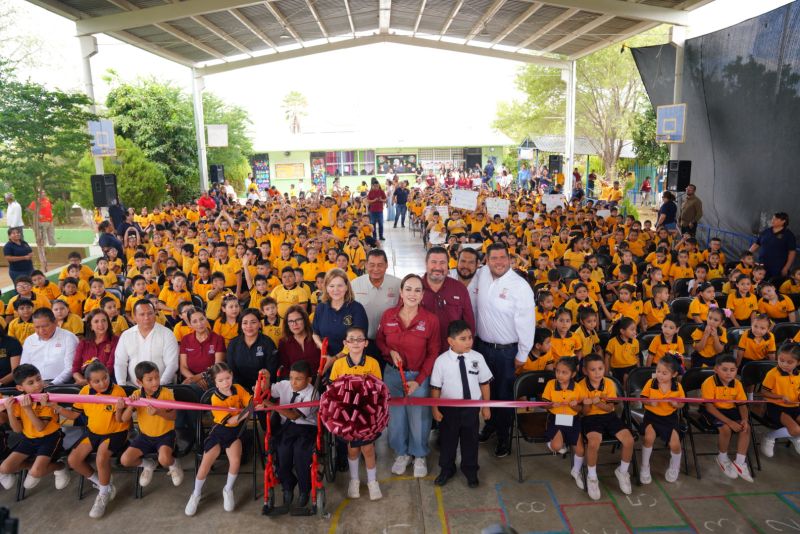 Alcaldesa Carmen Lilia construye mejores espacios para aprender con 4.2 mdp en obras educativas