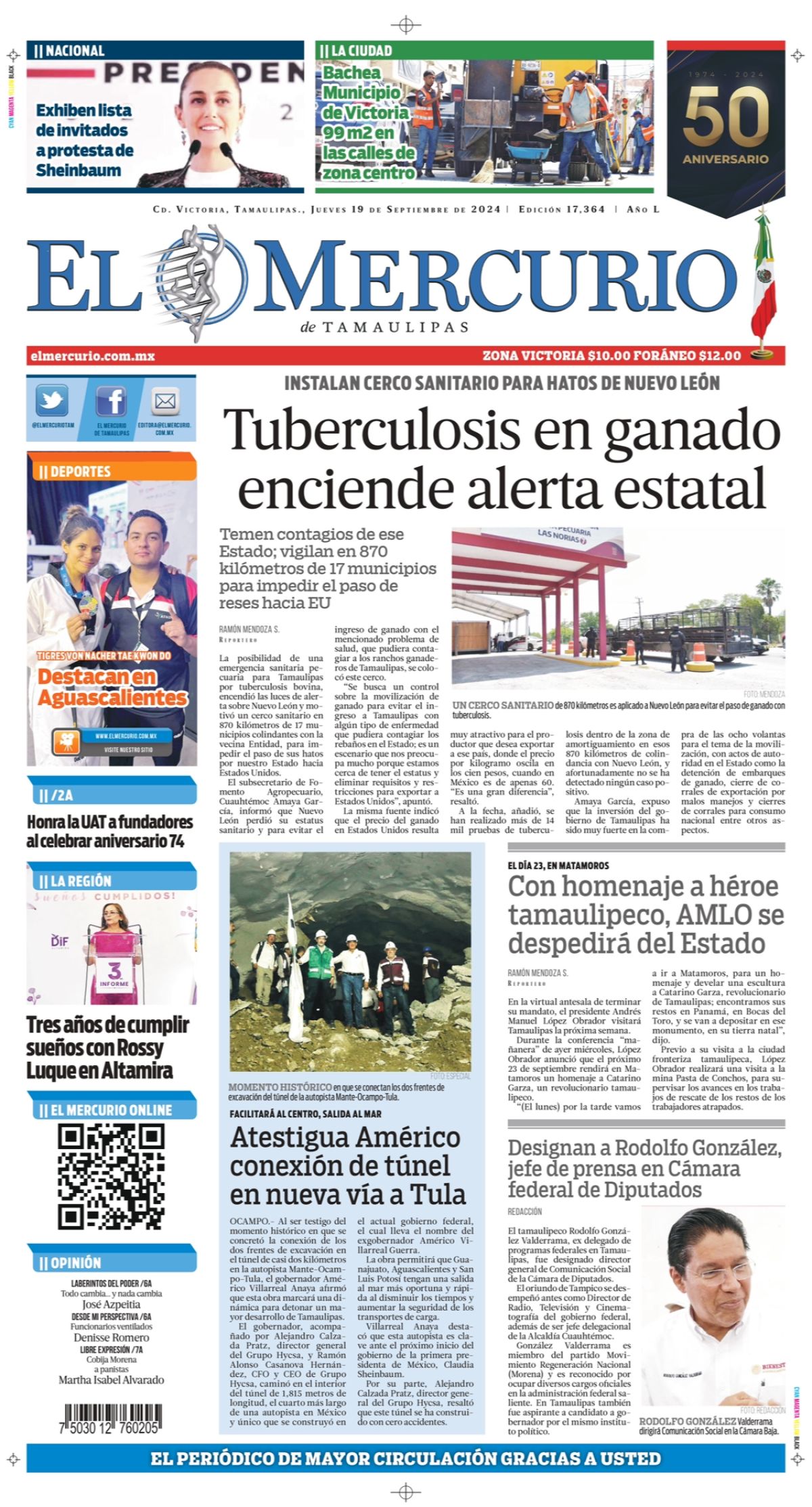 Tuberculosis en ganado enciende alerta estatal