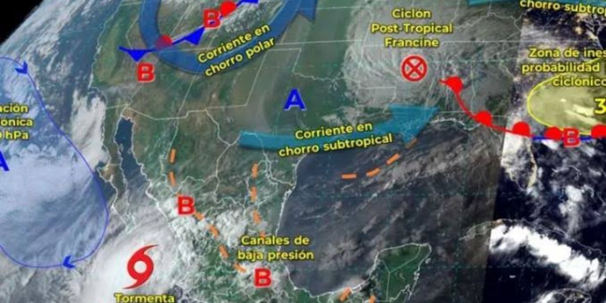 ‘Ileana’ provocará lluvias y trombas marinas