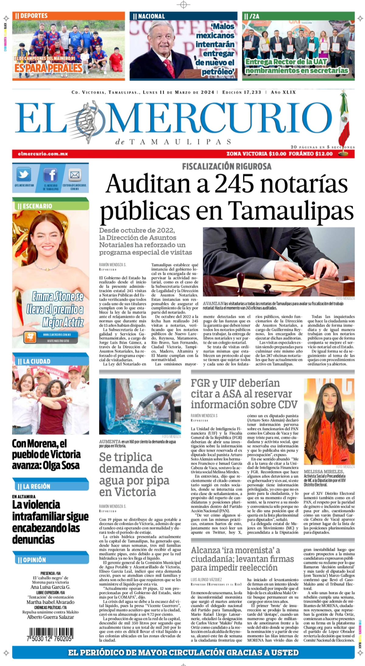Auditan a 245 notarías  públicas en Tamaulipas