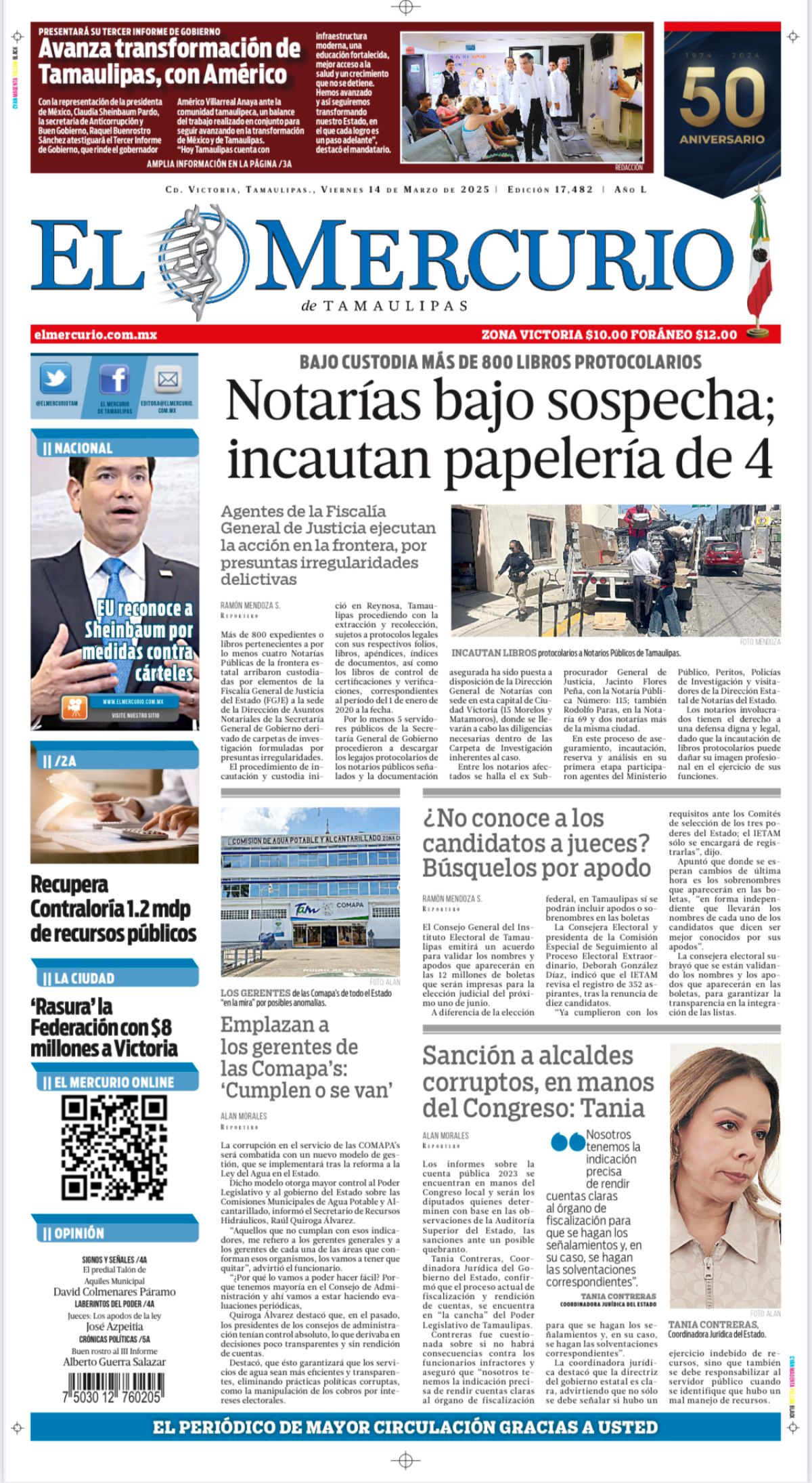 Notarías bajo sospecha; incautan papelería de 4