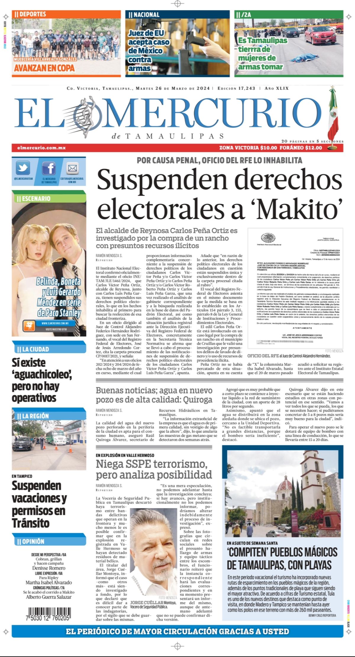 Suspenden derechos electorales a ‘Makito’
