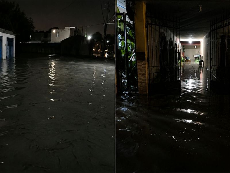 En El Mante: acusan vecinos abandono del municipio; drenaje inunda viviendas