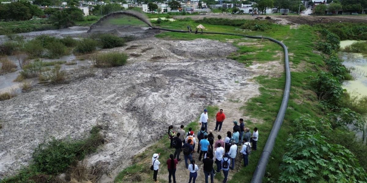 Avanzan trabajos de saneamiento en sistema lagunario de Champayán