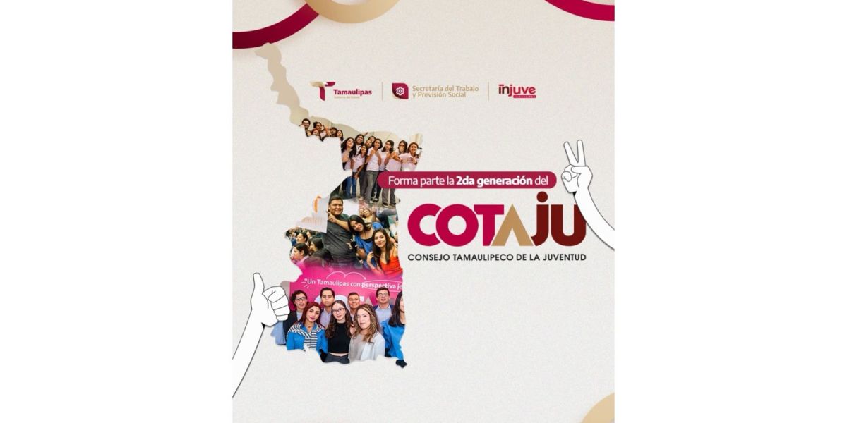 Invita INJUVE Tamaulipas  a jóvenes a ser parte del Consejo Tamaulipeco de la Juventud 2025