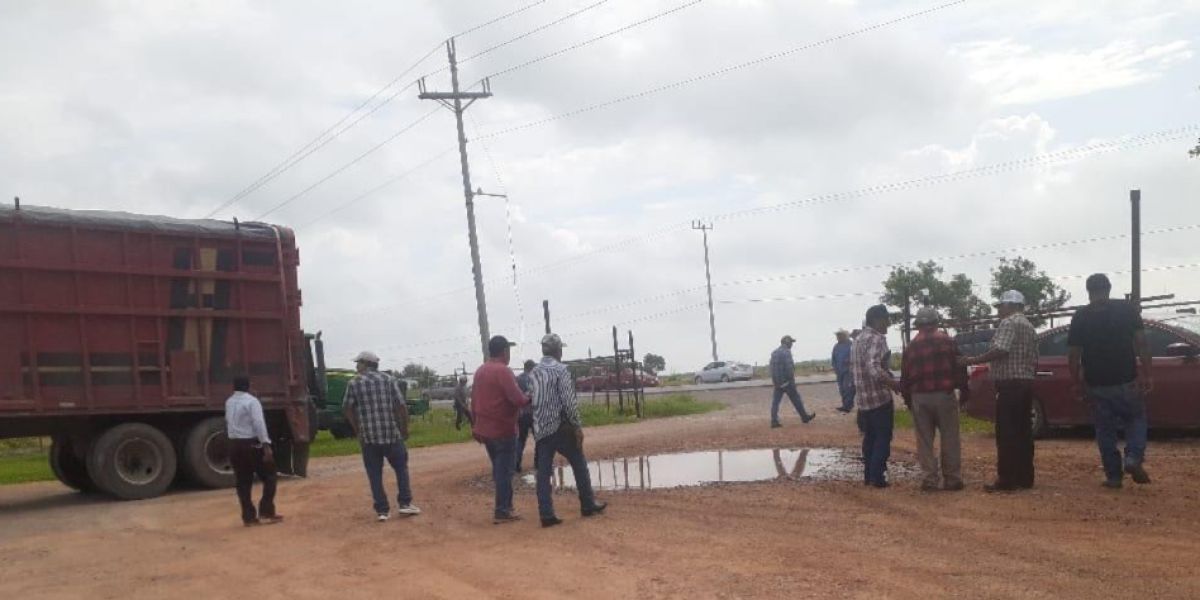 Bloquean carretera en San Fernando; exigen apoyos ante crisis del sorgo