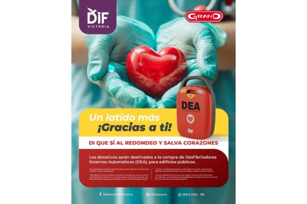 GranD y DIF Victoria se unen para salvar vidas a través del redondeo