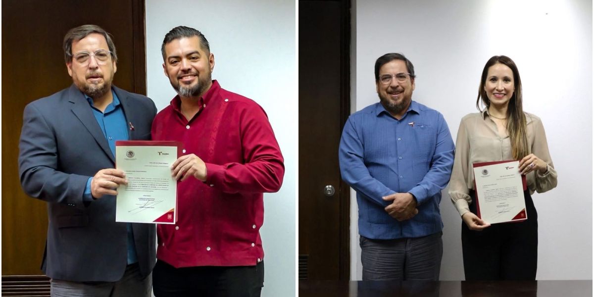 Reciben nombramientos nuevos titulares del Centro Estatal de Tecnología Educativa y Dirección de Formación y Superación Profesional de Docentes de la SET