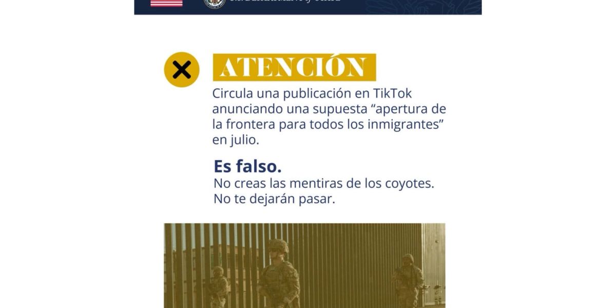 Consulado desmiente videos virales y aclara frontera sigue cerrada a indocumentados
